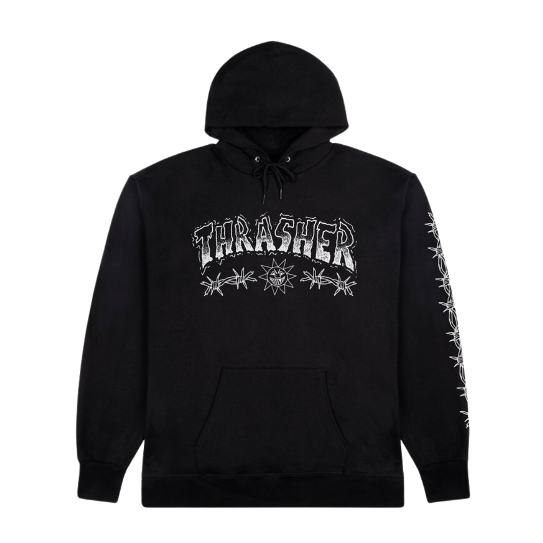 Thrasher Barbed Wire Hoodie BLACK 8FIVE2