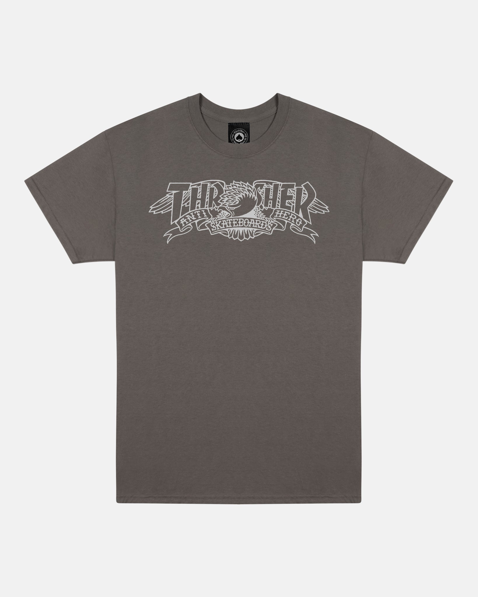 Thrasher x Anti-Hero - Mag Banner S/S Tee [Charcoal]