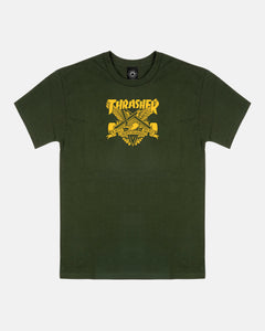 Thrasher x Anti-Hero - Eaglegram S/S Tee [Forest Green]
