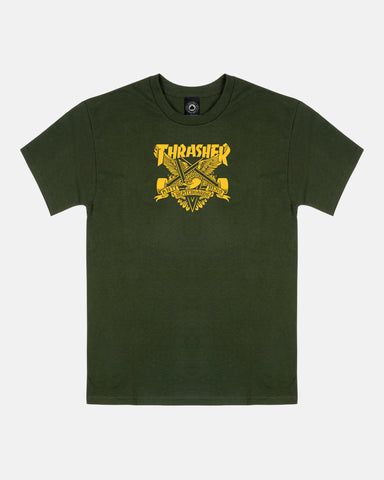 Thrasher x Anti-Hero - Eaglegram S/S Tee [Forest Green]