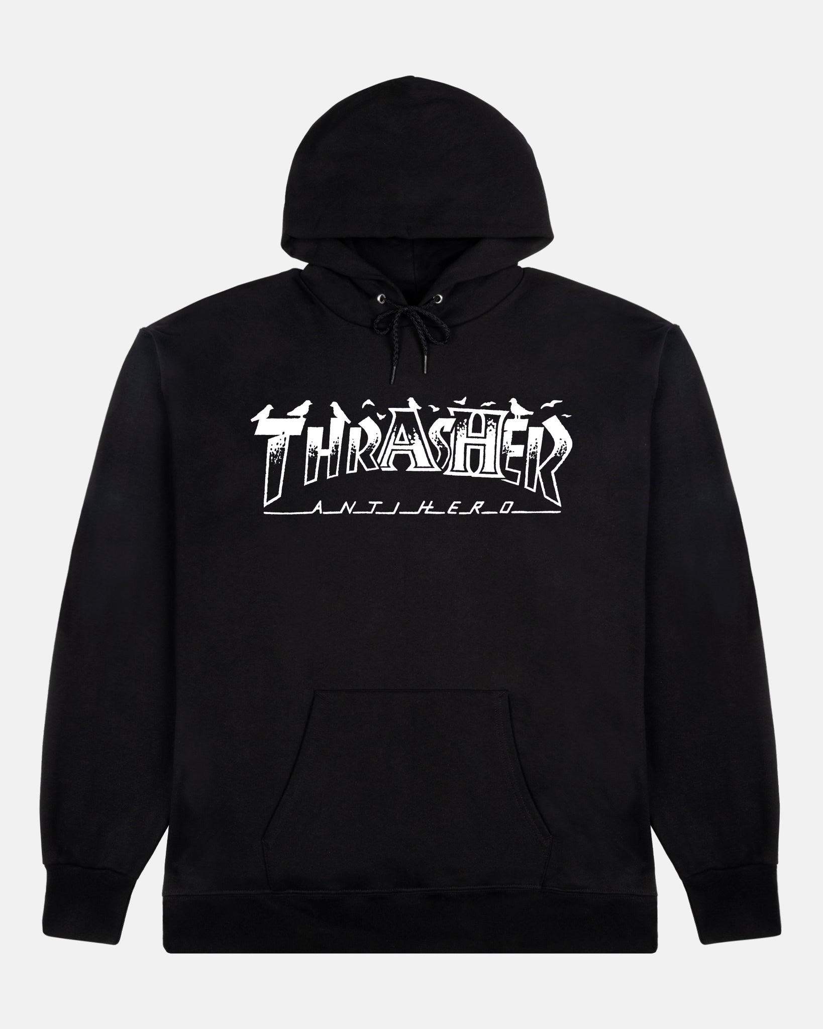 Thrasher x Anti-Hero - Pigeon Mag Hoodie [Black]