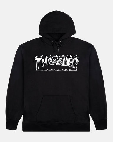 Thrasher x Anti-Hero - Pigeon Mag Hoodie [Black]