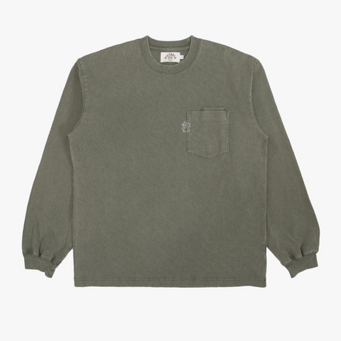 Victoria - QH Double Pocket L/S Tee [ARMY GREEN]