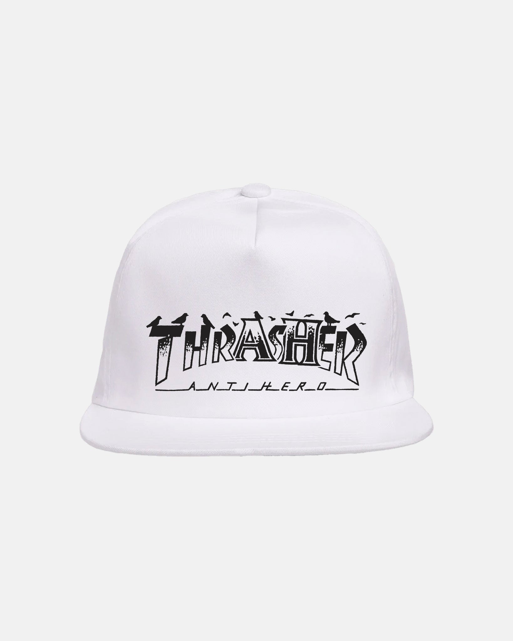 Thrasher x Anti-Hero - Pigeon Mag Snapback [White]