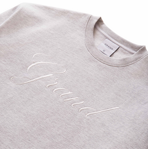 Grand - Embroidered Crewneck [Grey]