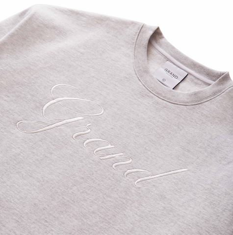 Grand - Embroidered Crewneck [Grey]