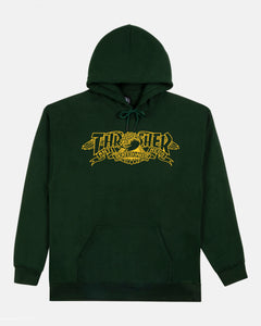 Thrasher x Anti-Hero - Mag Banner Hoodie [Forest Green]