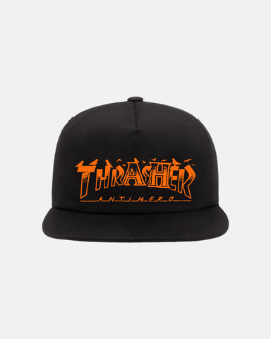 Thrasher x Anti-Hero - Pigeon Mag Snapback [Black]