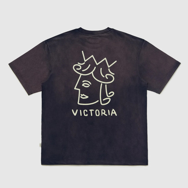 Victoria - Sun Faded Queenhead Logo S/S Tee [Navy]