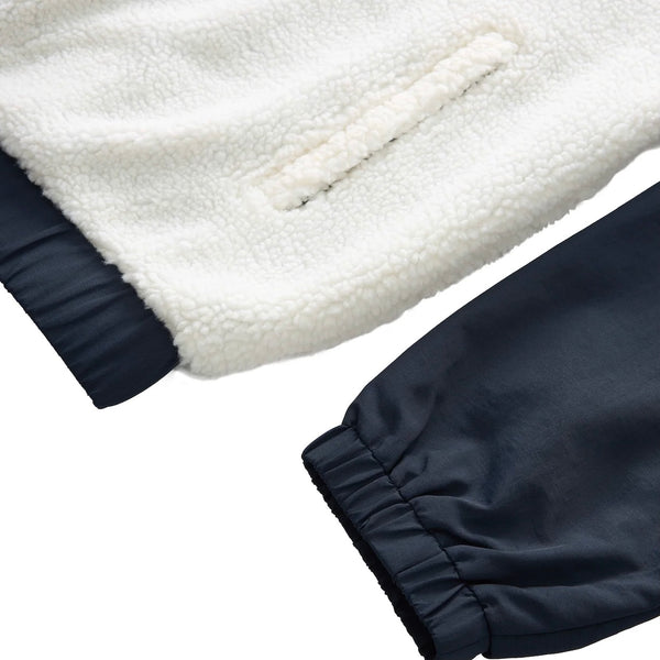 Grand - Shibuya Sherpa/Nylon Jacket [White/Navy]