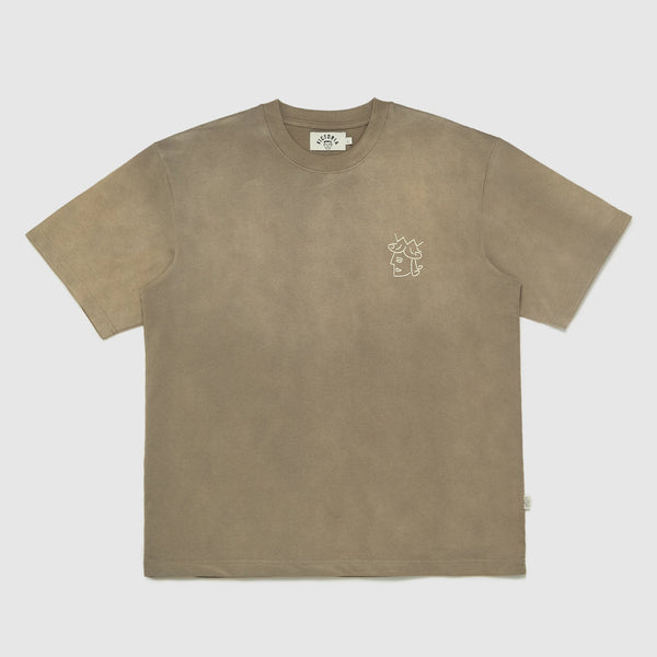 Victoria - Sun Faded Queenhead Logo S/S Tee [Natural]