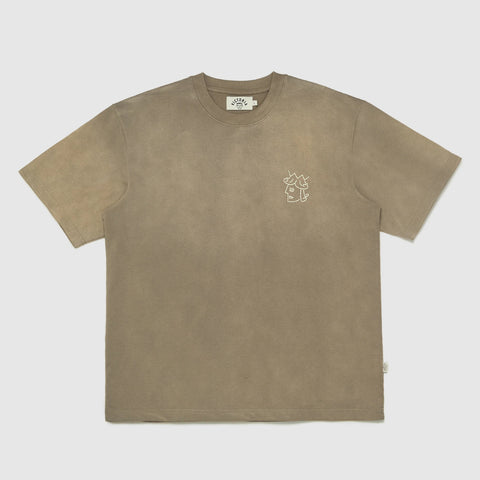 Victoria - Sun Faded Queenhead Logo S/S Tee [Natural]