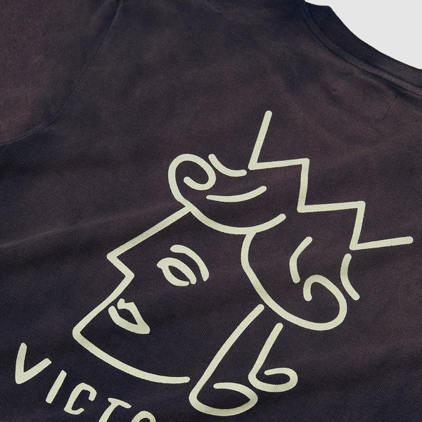 Victoria - Sun Faded Queenhead Logo S/S Tee [Navy]