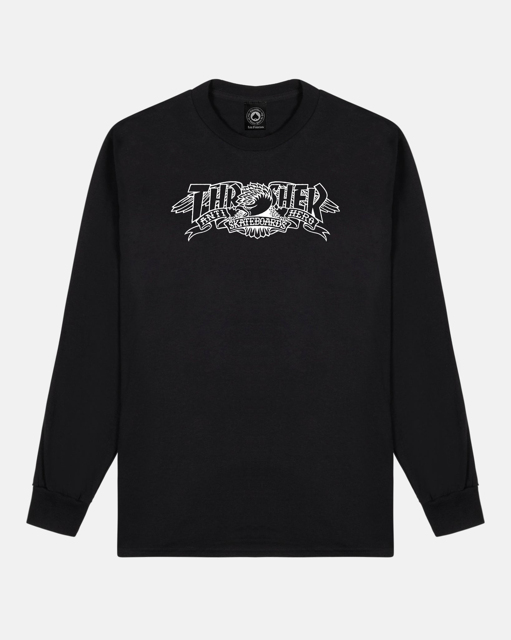 Thrasher x Anti-Hero - Mag Banner L/S Tee [Black]