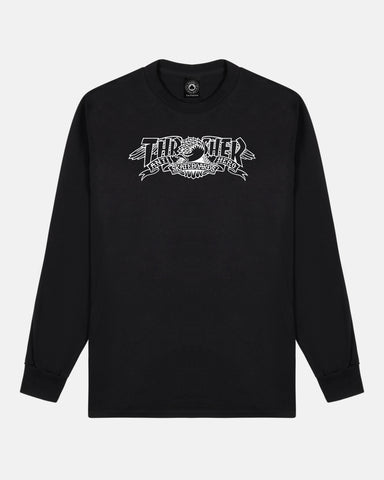 Thrasher x Anti-Hero - Mag Banner L/S Tee [Black]
