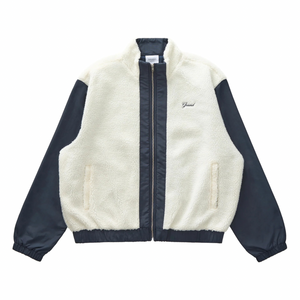 Grand - Shibuya Sherpa/Nylon Jacket [White/Navy]