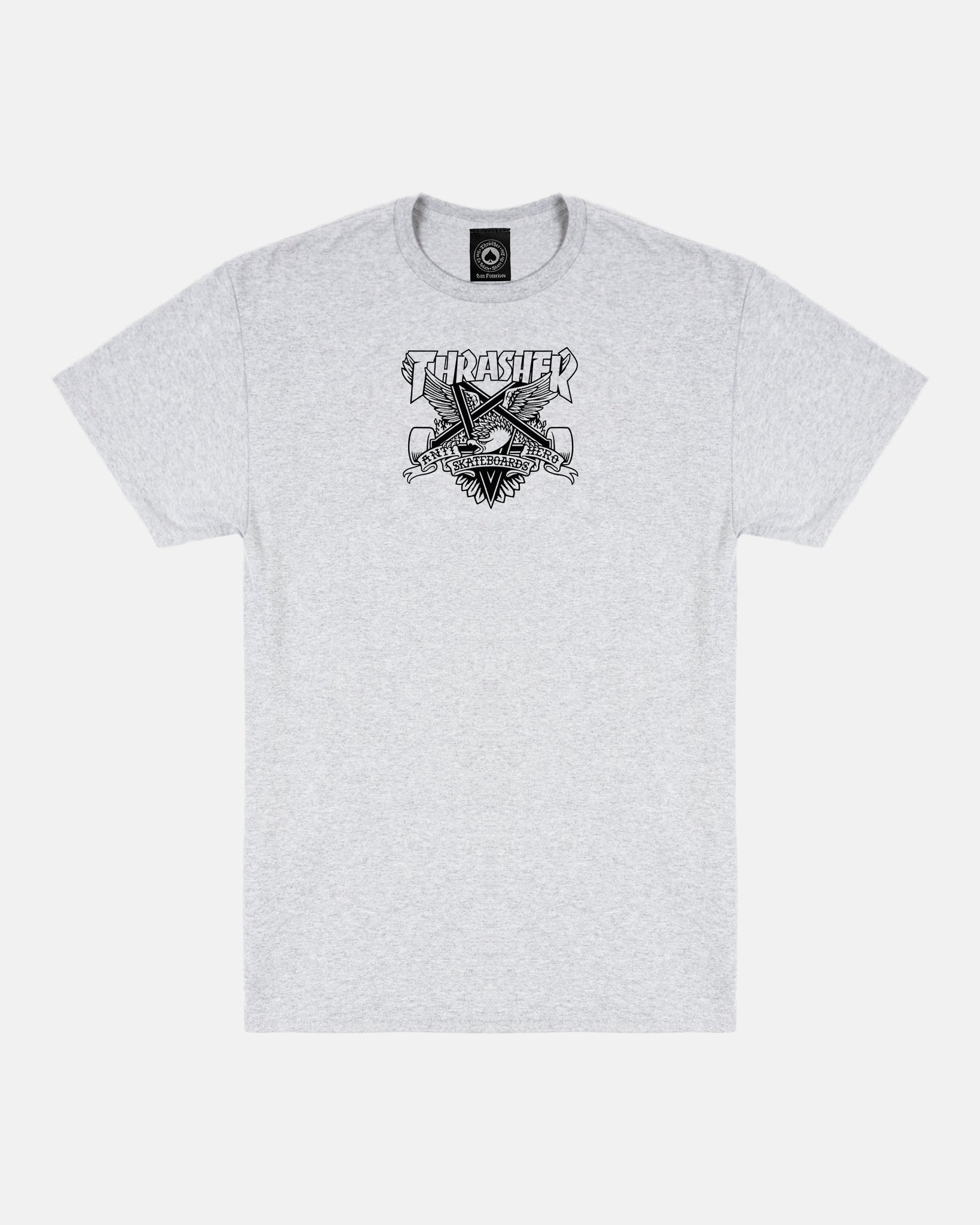 Thrasher x Anti-Hero - Eaglegram S/S Tee [Ash Grey]