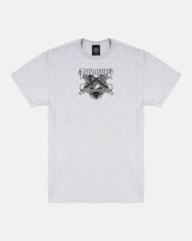 Thrasher x Anti-Hero - Eaglegram S/S Tee [Ash Grey]
