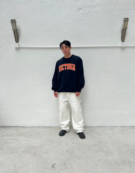 VICTORIA - Varsity Crewneck Sweater [NAVY]