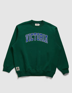 VICTORIA - Varsity Crewneck Sweater [GREEN]