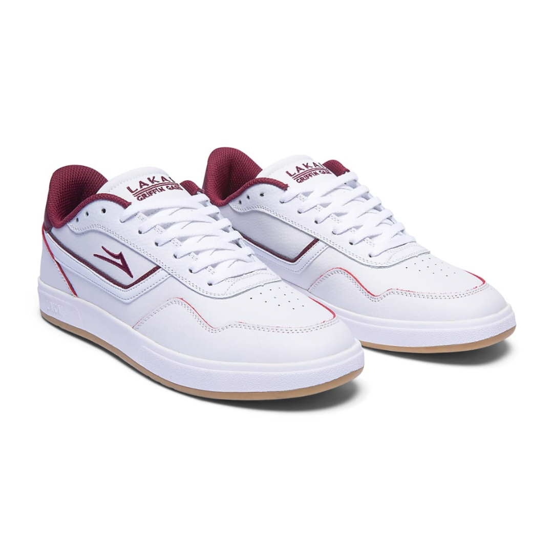 LAKAI - Terrace Shoes [WHITE/BURGUNDY LEATHER] MS324-0130-B00/WHBUL