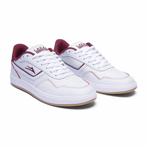 LAKAI - Terrace Shoes [WHITE/BURGUNDY LEATHER] MS324-0130-B00/WHBUL