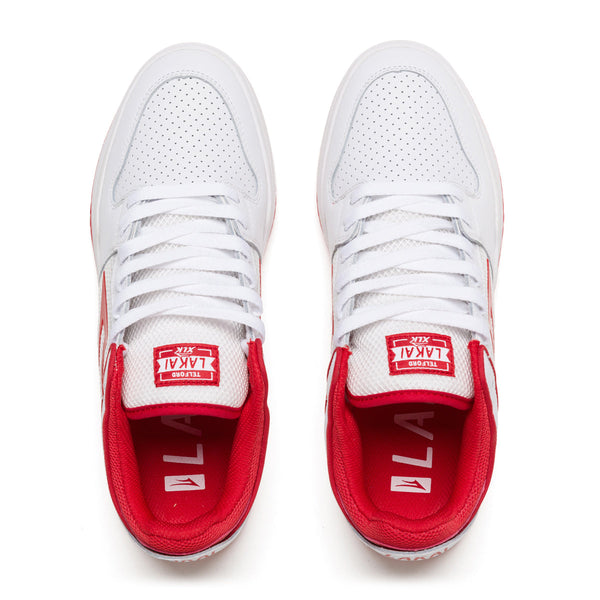 LAKAI - Telford Low Shoes White/Red Suede