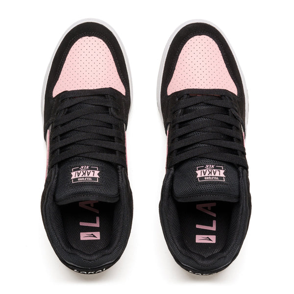 LAKAI - Telford Low Shoes Black/Pink Suede