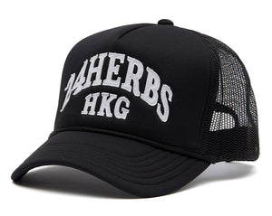 24HERBS "Arch" Trucker Hat Black/Black