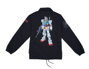 8FIVE2 x Gundam "Gundam" coach jacket black ripstop