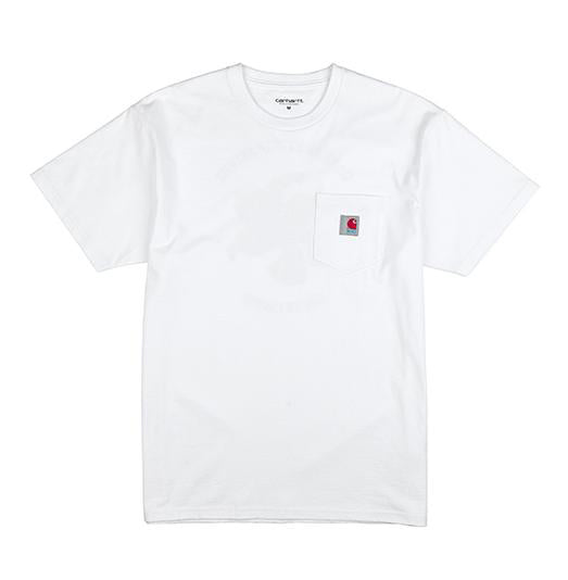 8FIVE2 x CARHARTT WIP OLD STAMP S/S Pocket Tee White