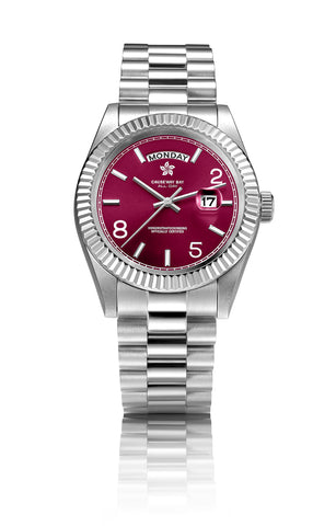 8FIVE2 Watch "ALL DAY" 7 Silver/Maroon