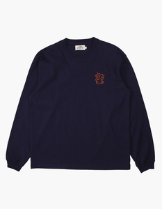 VICTORIA - Queenhead Logo L/S Tee NAVY