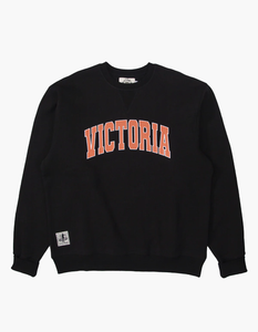 VICTORIA - Varsity Crewneck Sweater BLACK