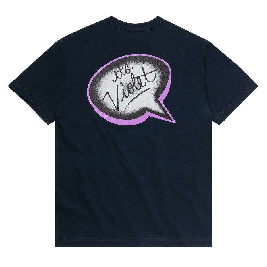 VIOLET - Its Violet Speech Bubble Logo S/S Tee NAVY