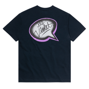 VIOLET - Its Violet Speech Bubble Logo S/S Tee NAVY