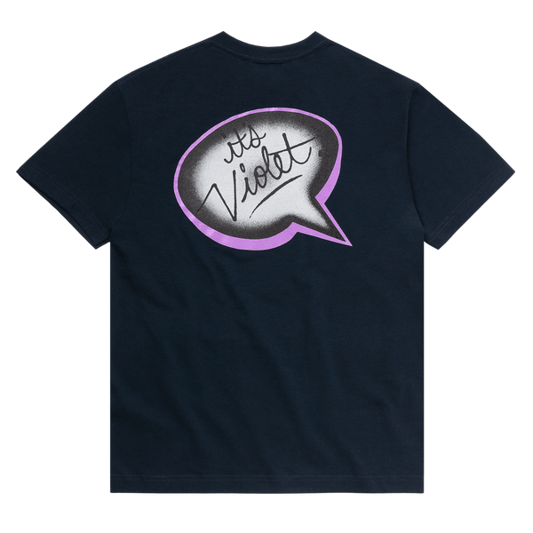 VIOLET - Its Violet Speech Bubble Logo S/S Tee NAVY
